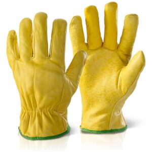 Yellow drivers gloves