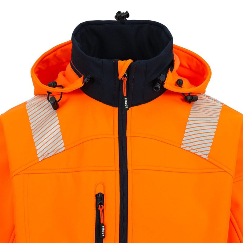 Herock Gregor Hi Vis Softshell Jacket (Orange / Navy)