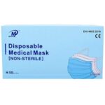medical grade disposable face masks in packaging