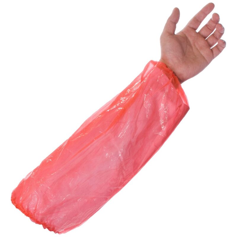 Supertouch PE Disposable Oversleeves Economy - Red