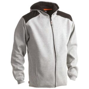 herock juno zip-front hoodie in light grey