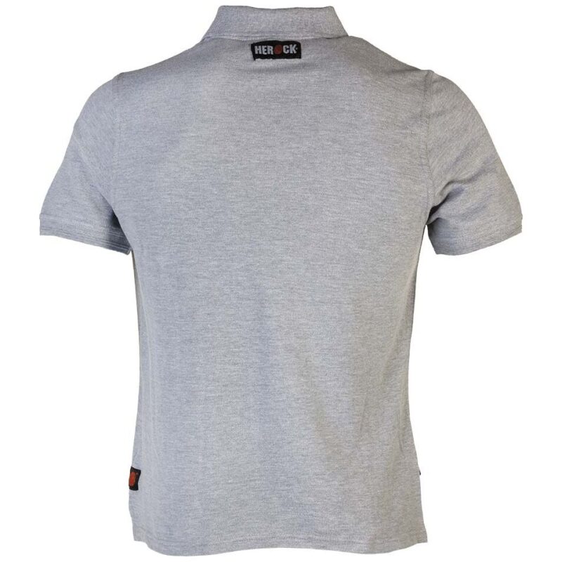 herock levi polo shirt in light grey reverse