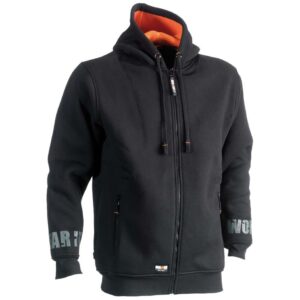 herock odsseus fleece lined hoodie in navy reverse
