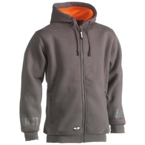 herock odsseus fleece lined hoodie in grey