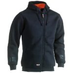 herock odsseus fleece lined hoodie in navy