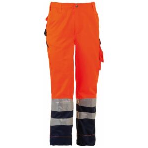 herock olympus orangeand navy hi vis trousers