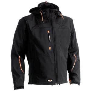 herock poseidon softshell zip-front jacket in black