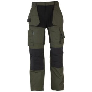 herock spector work trousers in khaki and black