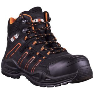 herock thallo safety boots black and orange