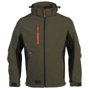 herock trystan zip-front jacket in khaki