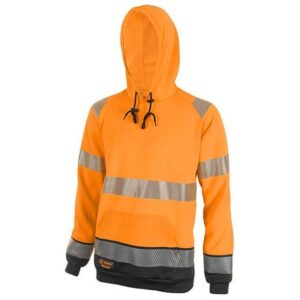 hi vis orange and black hoodie