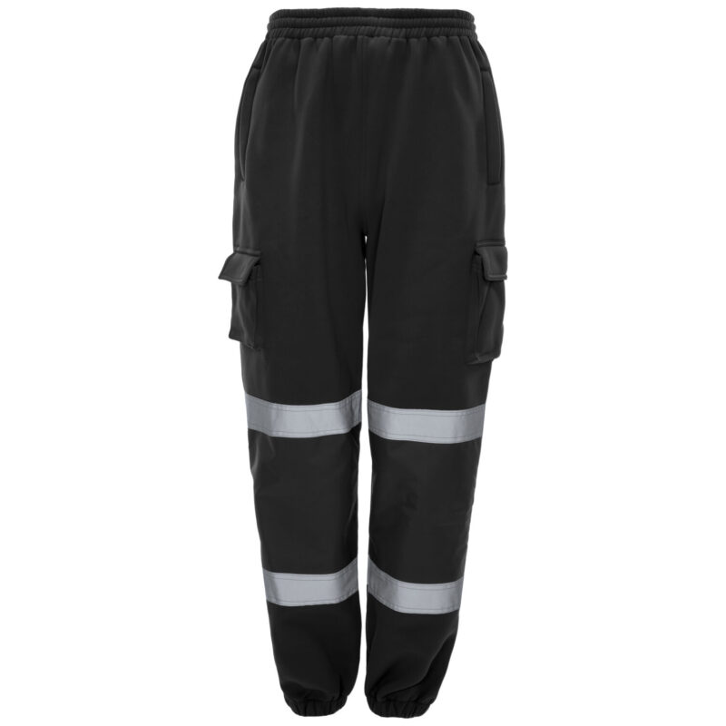 Supertouch Hi Vis Yellow Jogging Bottoms - Black