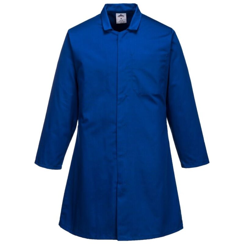 Portwest Men's Food Coat - One Pocket - Royal Blue
