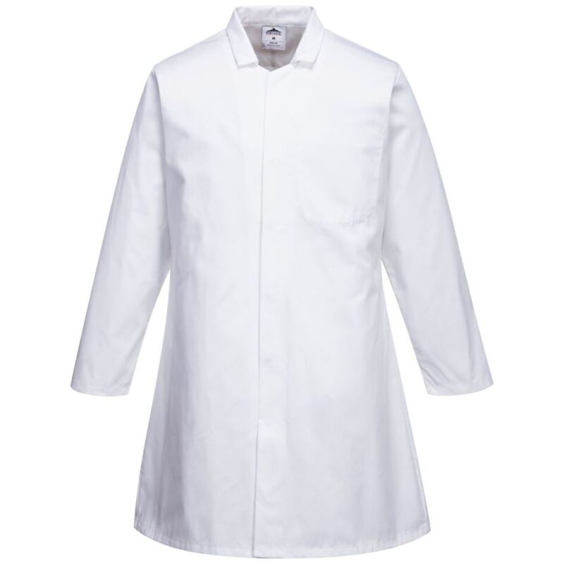 Portwest Men's Food Coat - One Pocket - White