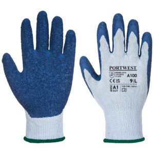Portwest Grip Glove - Latex - Grey/Blue