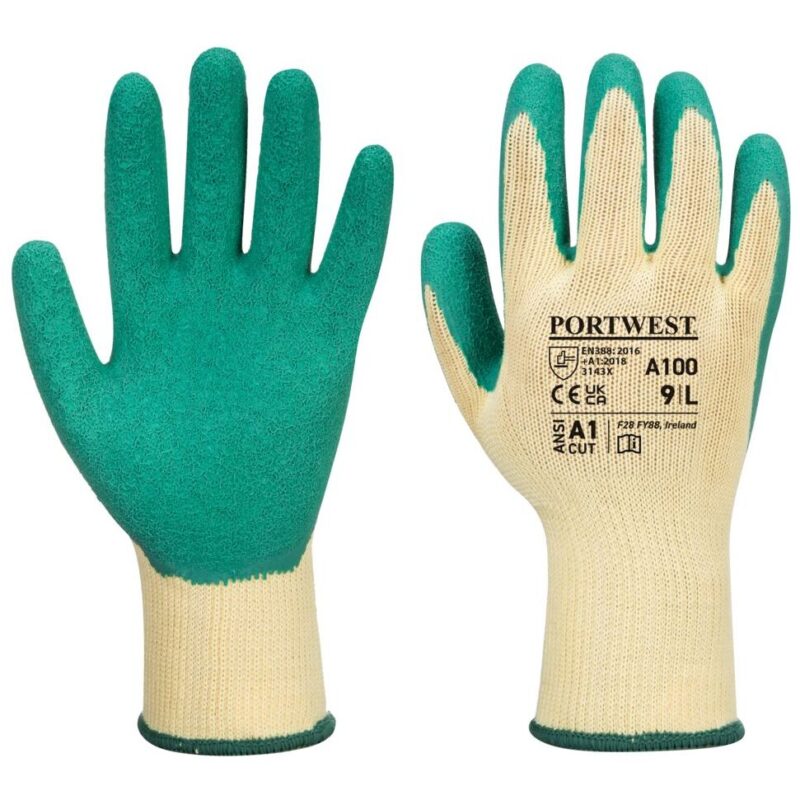 Portwest Grip Glove - Latex - Green