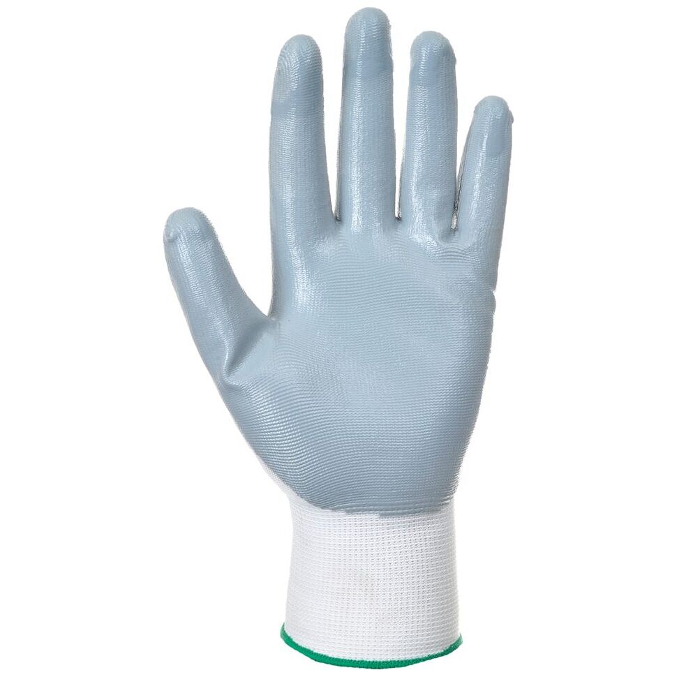 Portwest A310 Flexo Grip Safety Gloves – 12-Pack, Nitrile Palm Coated, Red/Black, Pylon/Elastic Material