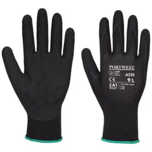 Portwest Dermi-Grip NPR15 Nitrile Sandy Glove - Black