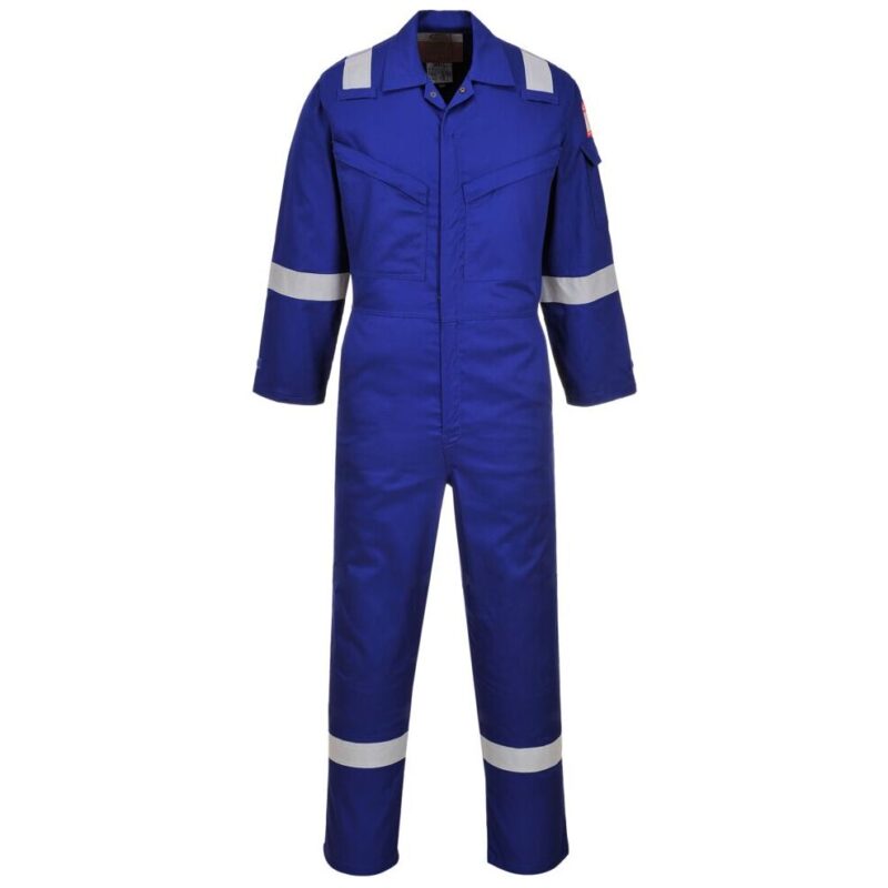 Portwest Araflame Silver Coverall - Royal Blue