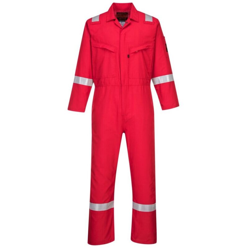 Portwest Araflame Silver Coverall - Red