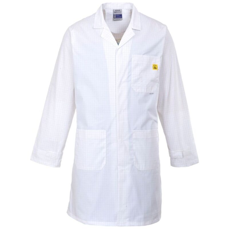 Portwest Anti-Static ESD Coat - White