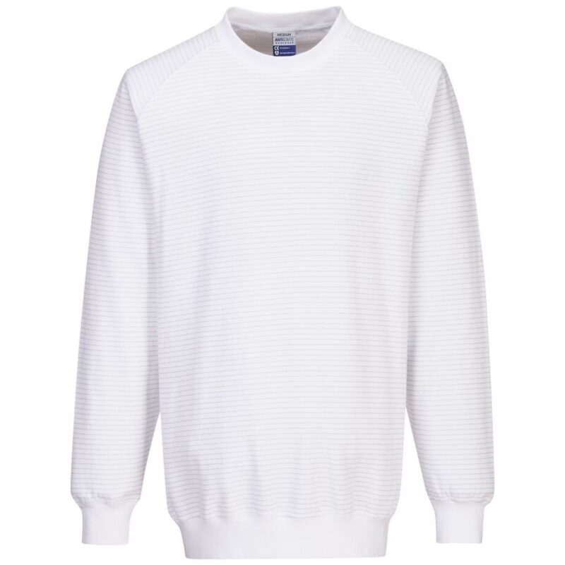 Portwest Anti-Static ESD Sweatshirt - White