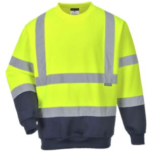 Portwest Hi-Vis Contrast Sweatshirt - Orange/Navy