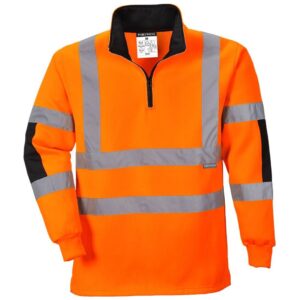 Portwest Xenon Hi-Vis Rugby Shirt - Yellow
