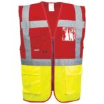 Portwest Paris Hi-Vis Contrast Executive Vest - Yellow/Red
