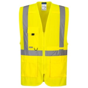 Portwest Hi-Vis Tablet Pocket Executive Vest - Orange
