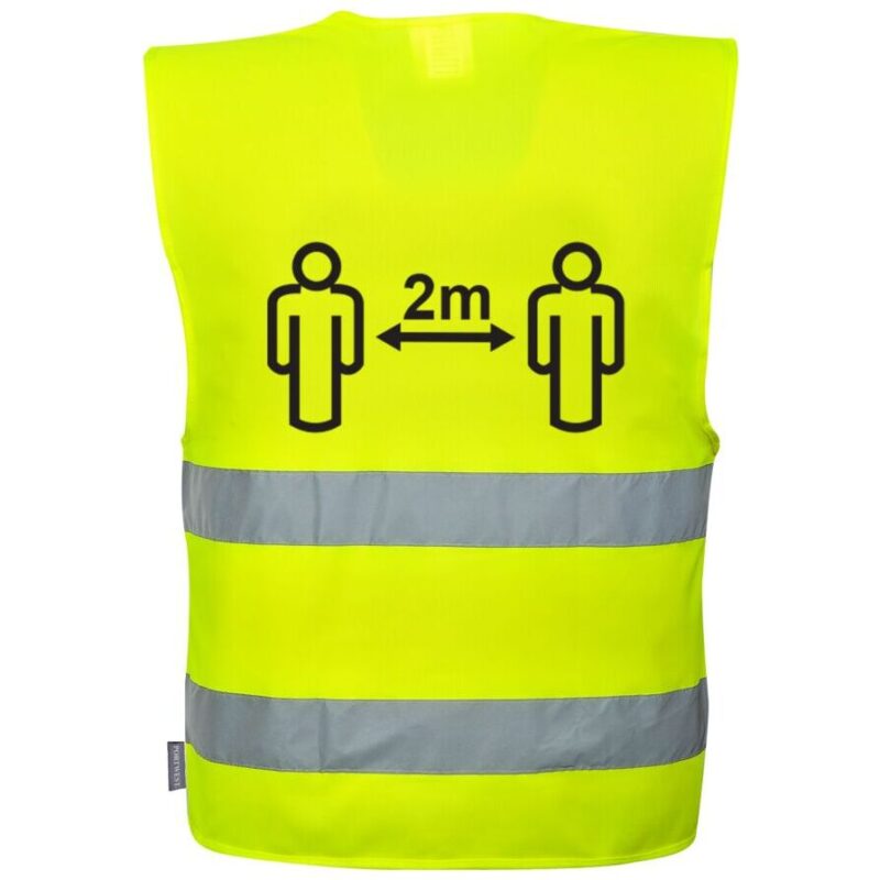Portwest Hi-Vis Social Distancing Vest 2m Yellow C406