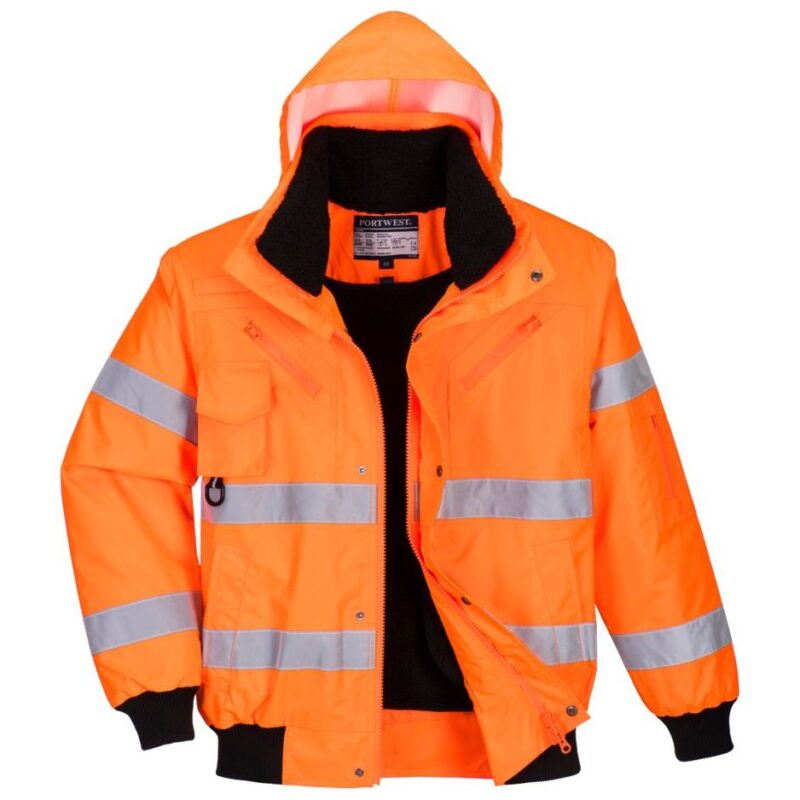 Portwest Hi-Vis 3-in-1 Bomber Jacket - Orange