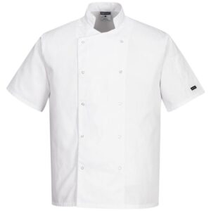Portwest Cumbria Chefs Jacket Short Sleeve - White