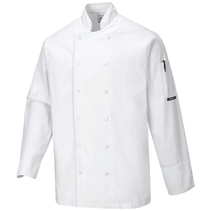 Portwest Dundee Chefs Jacket White C773