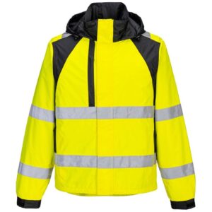Portwest WX2 Eco Hi-Vis Rain Jacket - Orange/Black