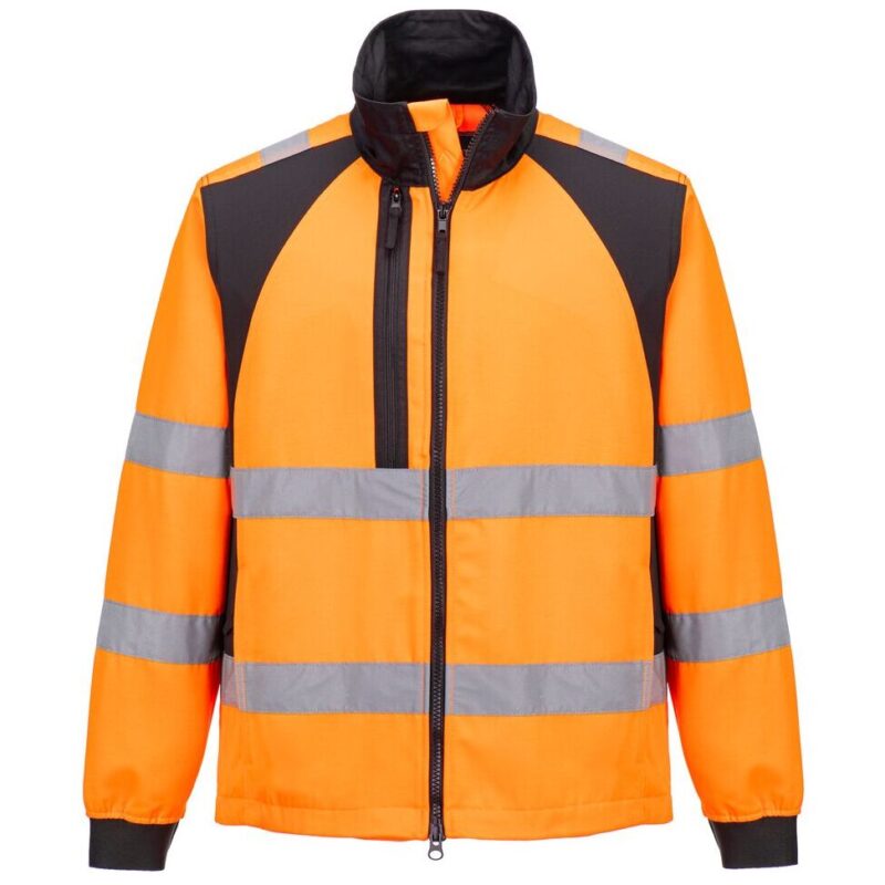Portwest WX2 Eco Hi-Vis Work Jacket - Orange/Black
