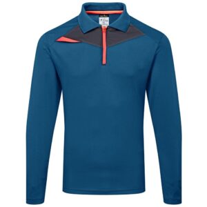 Portwest DX4 Polo Shirt Long Sleeve - Metro Blue