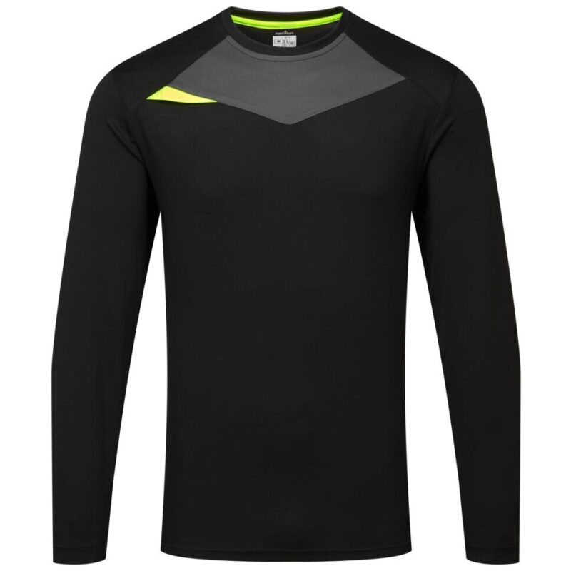 Portwest DX4 T-Shirt Long Sleeve - Black