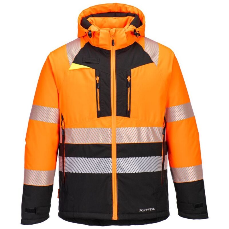 Portwest DX4 Hi-Vis Class 2 Winter Jacket - Orange/Black