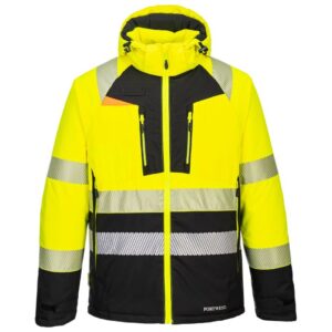Portwest DX4 Hi-Vis Class 2 Winter Jacket - Yellow/Black