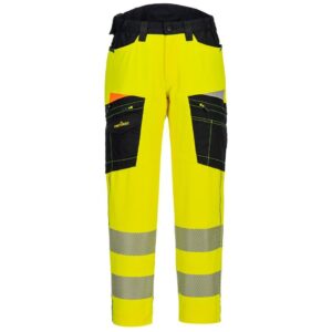 Portwest DX4 Hi-Vis Service Trousers - Yellow/Black