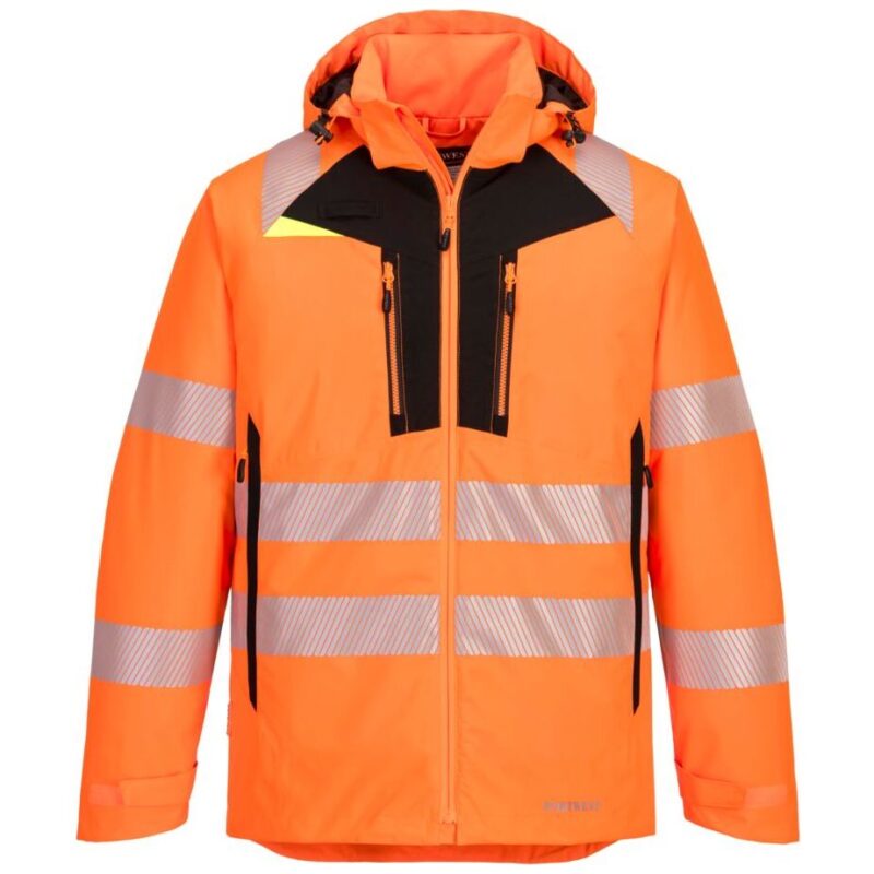 Portwest DX4 Hi-Vis Winter Jacket - Orange/Black