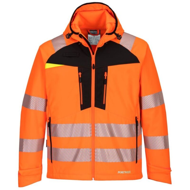 Portwest DX4 Hi-Vis Softshell - Orange/Black