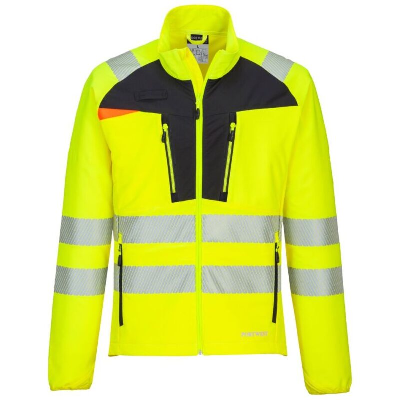 Portwest DX4 Hi-Vis Lightweight Mid Layer - Yellow/Black