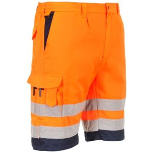Portwest Hi-Vis Contrast Shorts - Yellow/Navy