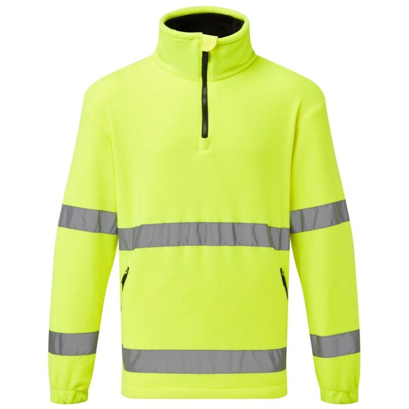Portwest Hi-Vis 1/2 Zip Fleece - Yellow