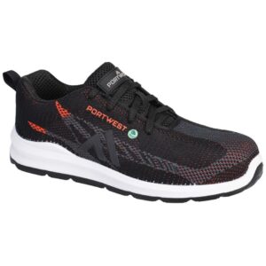 Portwest Eco Fly Composite Trainer S1PS SR FO - Black/Red