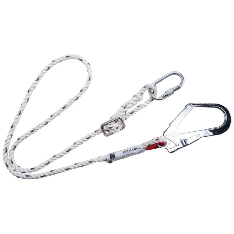 Portwest Adjustable 2m Restraint Lanyard White FP22