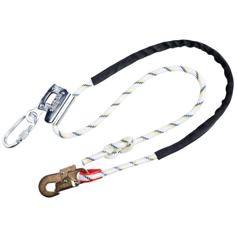 Portwest Work Positioning 2m Lanyard with Grip Adjuster White FP26