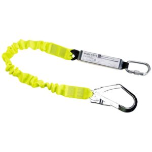 Portwest Single Elasticated 1.8m Lanyard With Shock Absorber Yellow FP53